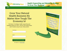 Tablet Screenshot of healthymarketingideas.com